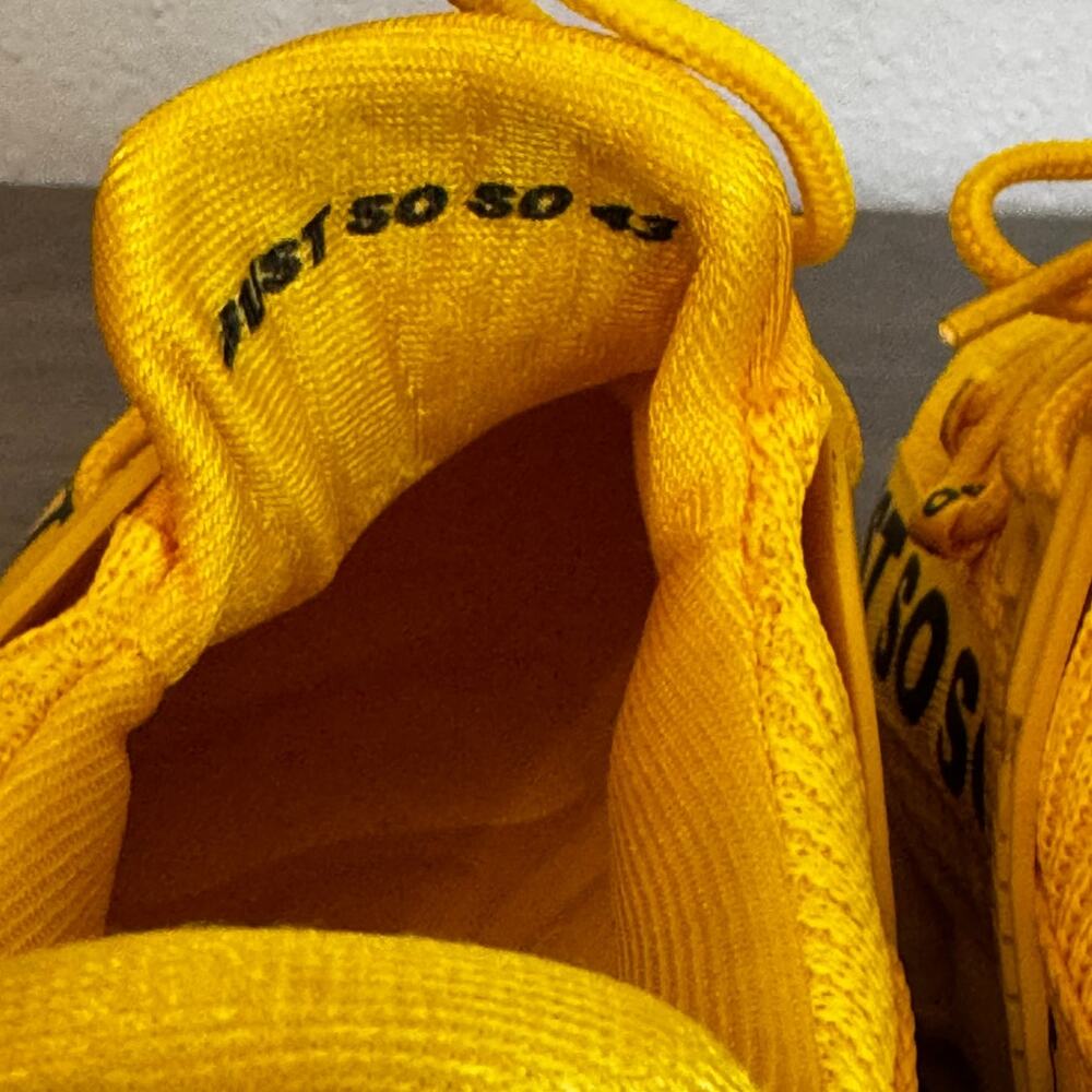 New JUST SO SO Men's Ginger Yellow Athletic Sneakers Shoes Size 43 US 9.5/10 - Picture 9 of 11
